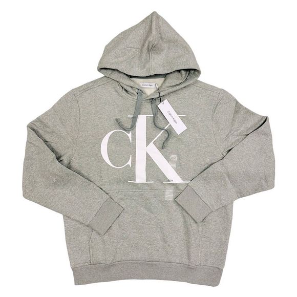 NWT Men’s Calvin Klein Grey Pull-Over Hoodie Size Medium - Picture 1 of 3